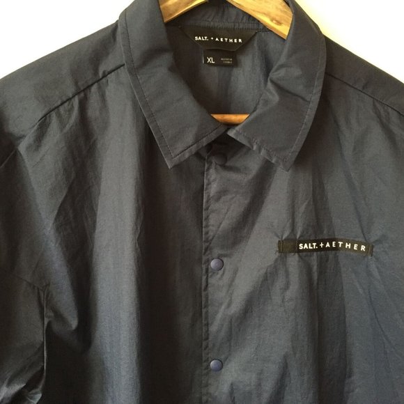 Salt x Aether Windbreaker Shirt Navy Blue (XL) - Picture 6 of 6